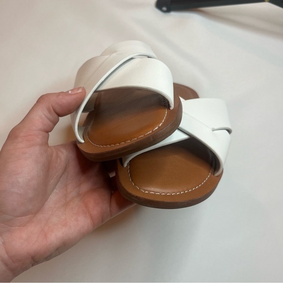 Jack Rogers Classic White Leather Sloane Slotted X Band Slip On Sandals Size 6M - Picture 15 of 16